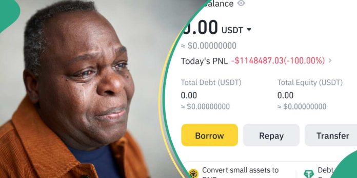 BTC crash: Leer photo proof as man misplaced N1.3bn buying and selling crypto on Binance