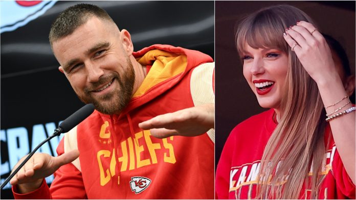 Travis Kelce Feeds Taylor Swift ‘Conspiracy Theorists’ With Focus on of Toddler Names