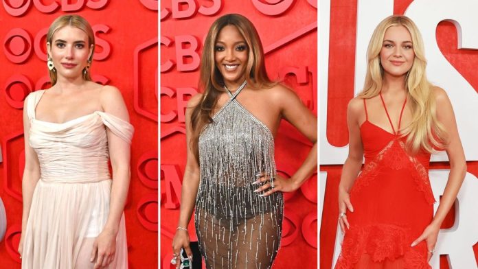 The Simplest Crimson Carpet Style From 2024 CMT Song Awards